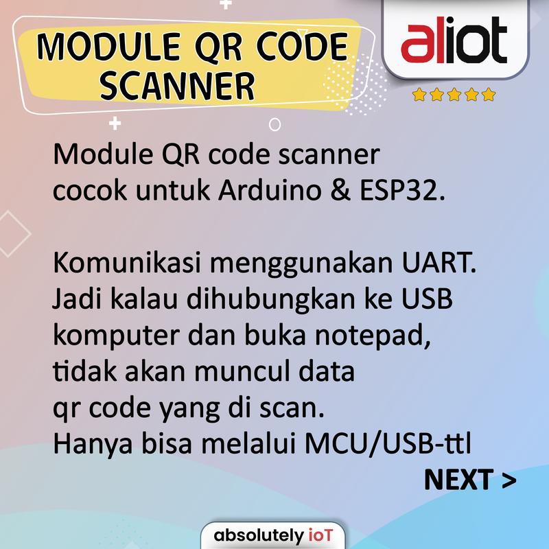 Module qr code scanner modul qr code 1d 2d barcode arduino esp32 uart ...