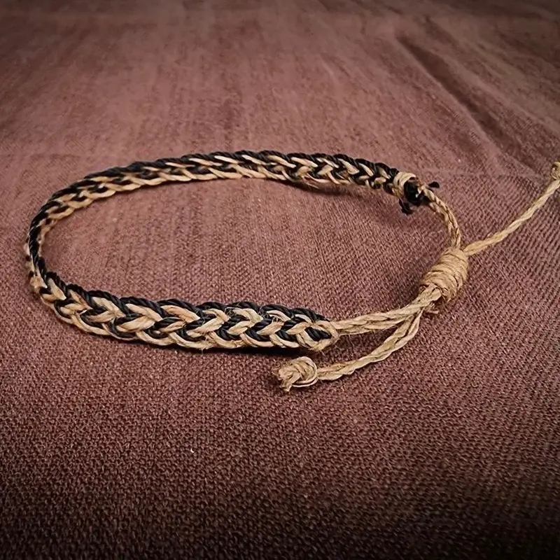 Gelang kepang kulit kayu khas baduy Bracelets Coklat Elegan pria 1