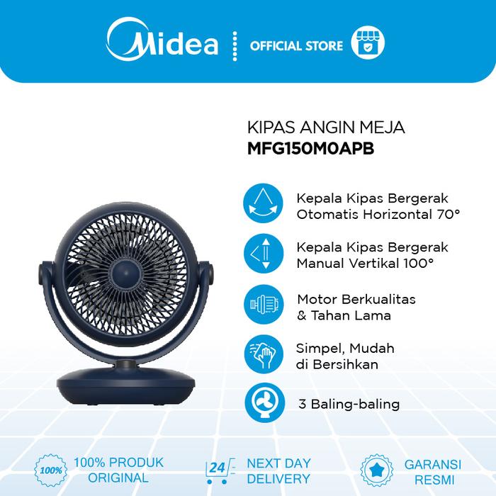 Gambar MIDEA Kipas Meja / Table Circulation Fan MFG150M0APB - Mini Size dari Midea Electronics Indonesia Kota Administrasi Jakarta Utara Tokopedia