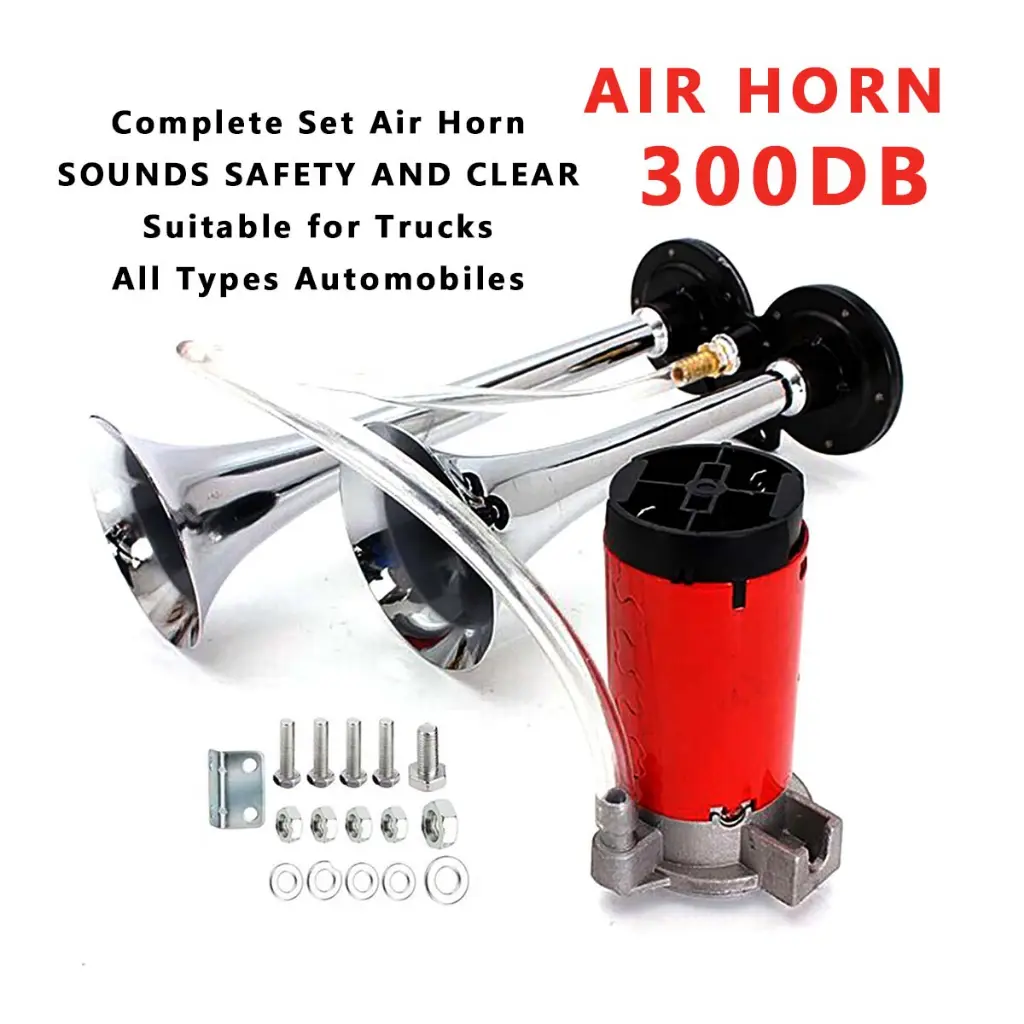PLP 12V 24V 300DB Car Truck Yacht Universal Double tube Air Horn With Compressor