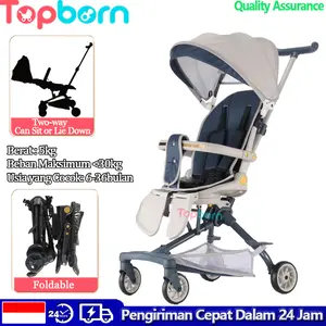 Topborn Stroller ST28 Kereta Bayi Dapat Dilipat Dua Arah Bisa Duduk Atau Berbaring Ukuran Kabin Agar Mudah Dibawa Cocok Untuk Bayi Berusia 6 Bulan Hingga 3 Tahun