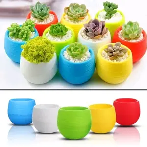5 Pcs Pot Bulat 7 cm Warna-Warni | Bebas Pilih Warna