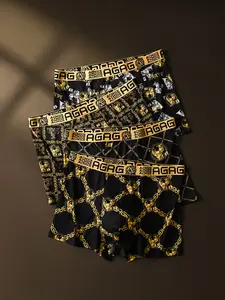 PAKET 4 PCS Celana Dalam Boxer Pria Motif AGAG Polyester Adem Antibakteri | BoxerKu 001