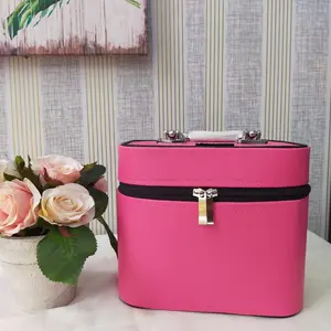 Pouch makeup basic pink fanta/ tas kosmetik/ pouch box Kulit