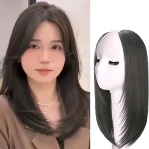 HairClip Rambut Palsu Korea Style Lurus Natural Desain Big Layer 4Klip 40cm MelGlamor Collection
