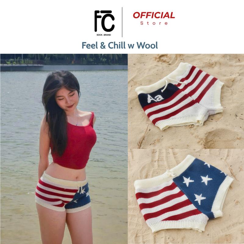 DEAL MỞ BÁN Quần short Len đi biển quần len cờ Mỹ hot trend 2025 giá giẻ vô địch từ nhà sản xuất quần len mềm thoáng không thấm nước