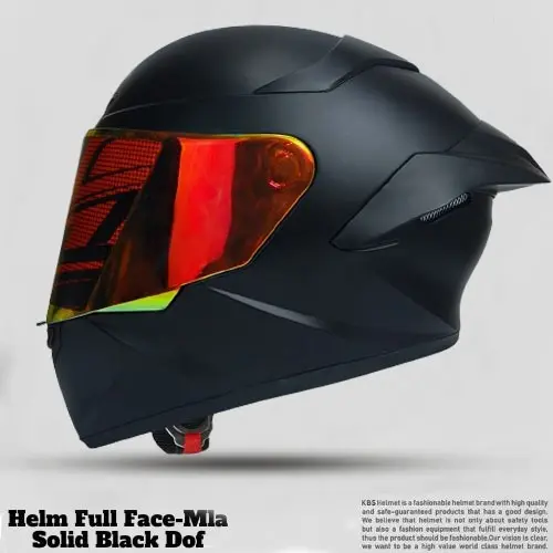 HELM MLA CRYPTON Full Face Solid Whaite  Visor Blue/Silver Helm Peria/wanita deawsa [SNI] 6