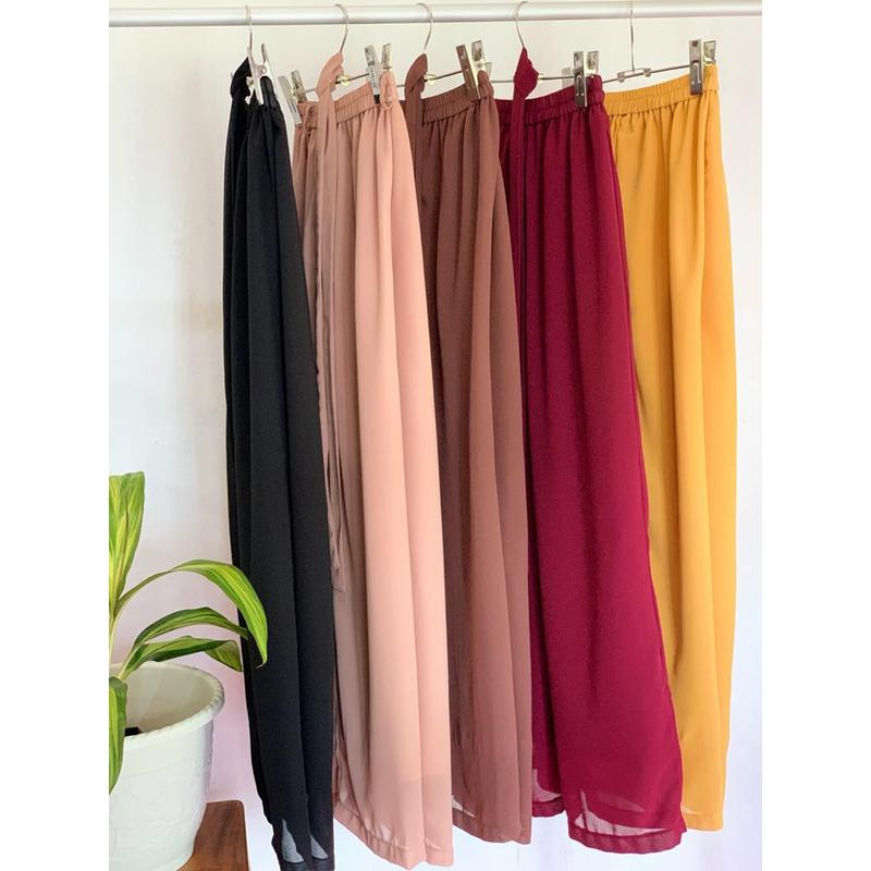 Jihaan kulot/Kulot sifon Ceruti baby doll/ Kulot ceruty premium/ kulot sifon tidak nerawang/ kulot highwist 4