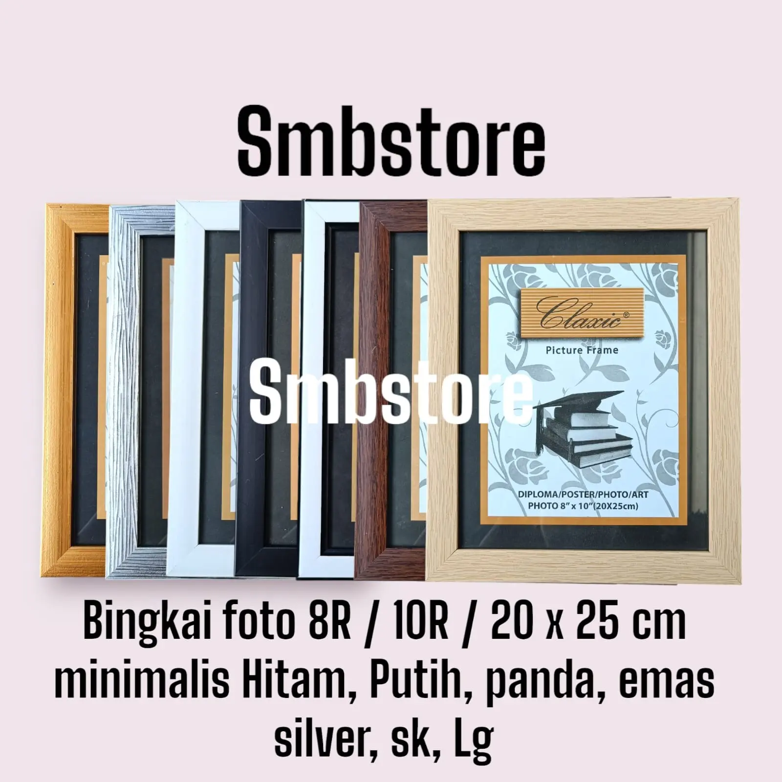 Bingkai 10r 20 x 25 cm frame pigura Minimalis Kaca