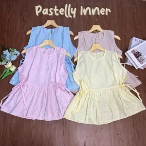 MYLOVA - Pastelly inner tanpa lengan katun poplin