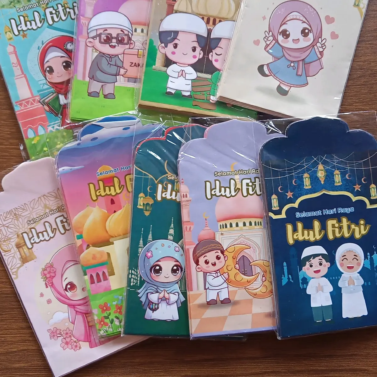 50pcs Amplop Lebaran Idul Fitri - Amplop Lebaran Lucu - Amplop Lebaran