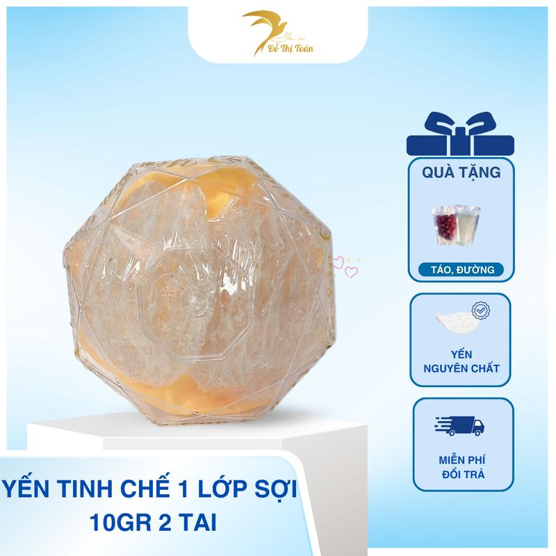 CFV-DTT Yến tinh chế 1 lớp sợi 2 tổ kèm táo đỏ đường phèn - yến sào Đỗ Thị Toán