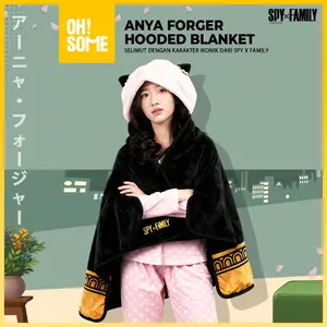 【OHSOME x Spy X Family】- SPY x Family Anya Forger Hooded Blanket/Neck Pillow/Cushion Selimut Halus dan Lembut Karakter SPY x Family Anya Forger