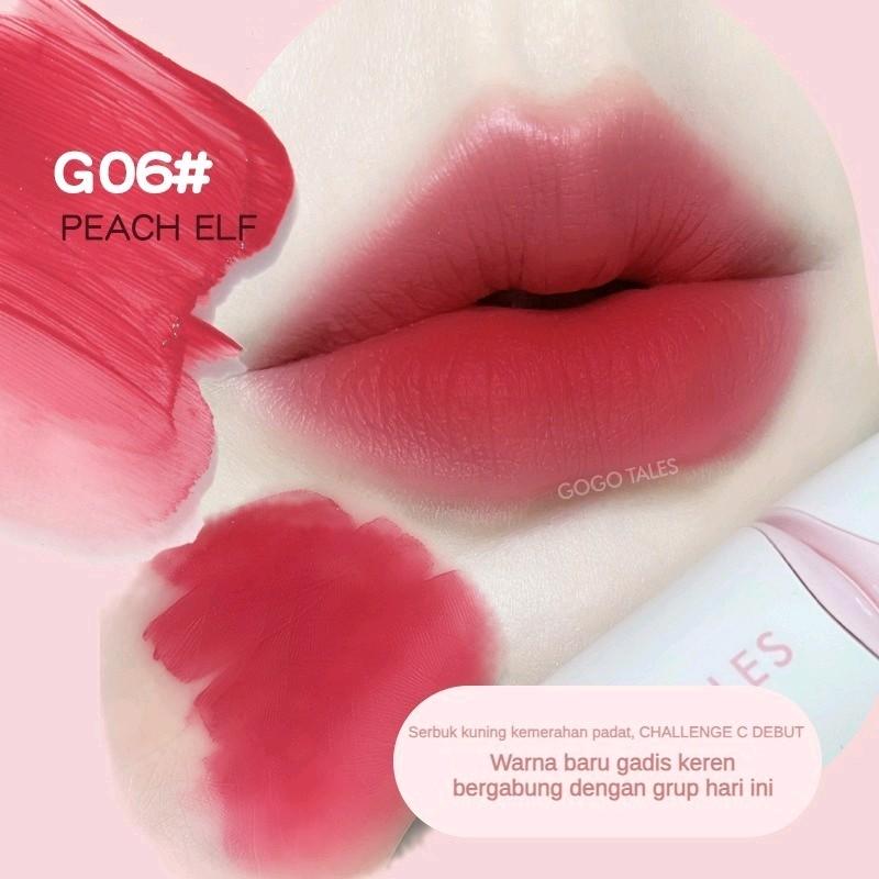 Gogo tales gogo dance water matte lip glasir lip gloss matte whitening tidak mudah menempel di cangkir gogotales lip cream terbaru 8