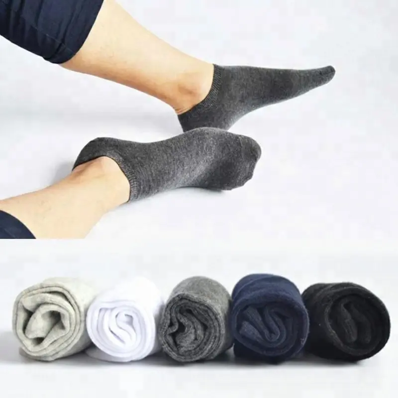 Paket 6 Pasang, Kaos Kaki Pendek Semata Kaki Warna Polos Pria Wanita Dewasa 3