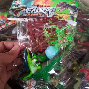 Dinosaur Mainan Anak dengan Aksesori Tanaman dan Batu Biru untuk Imajinasi dan Bermain Cocok untuk Anak-anak yang Suka Berimajinasi