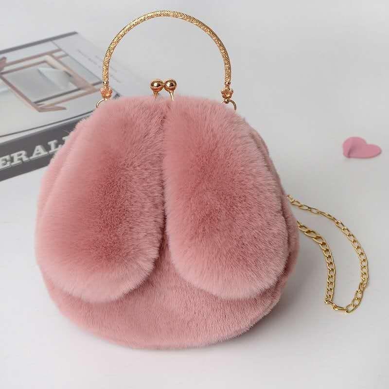 Product Introduction of Beg Mewah, Beg Rantai Selempang Bahu Tunggal, Beg Telinga Arnab Bulu, Beg Fesyen Puteri, Hadiah Hari Jadi untuk Kanak-kanak Perempuan Bags Wanita 7