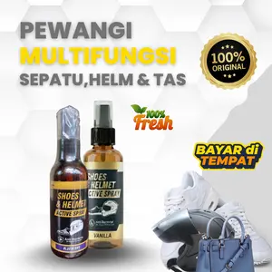 Pewangi Spray Untuk Sepatu, Helm dan Tas isi 60ml Menghilangkan Bau Tidak Sedap dan wangi tahan lama