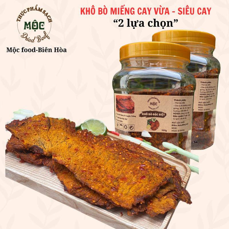 500g khô bò miếng lớn mềm, đậm đà thơm ngon, Snack ăn vặt