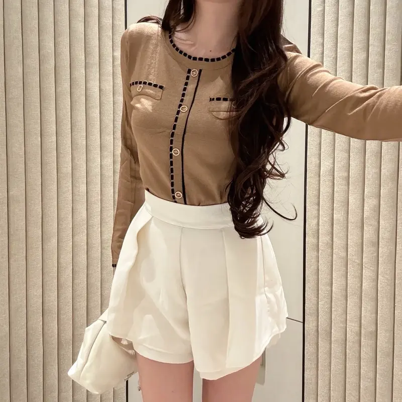 [LUXE.DLABEL] -  F70 TOP [ Atasan Rajut Wanita Atasan Rajut wanita Atasan lengan panjang rajut Kaos wanita Vest wanita Atasan Wanita Atasan Halter tank wanita top Croptop 5