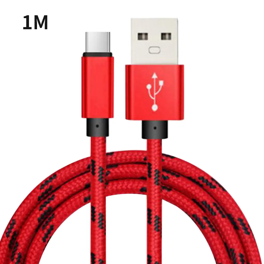 Charging Cable Type -C Fast Charger Cord Nylon Braided Data Wire Phone Cable Accessory
