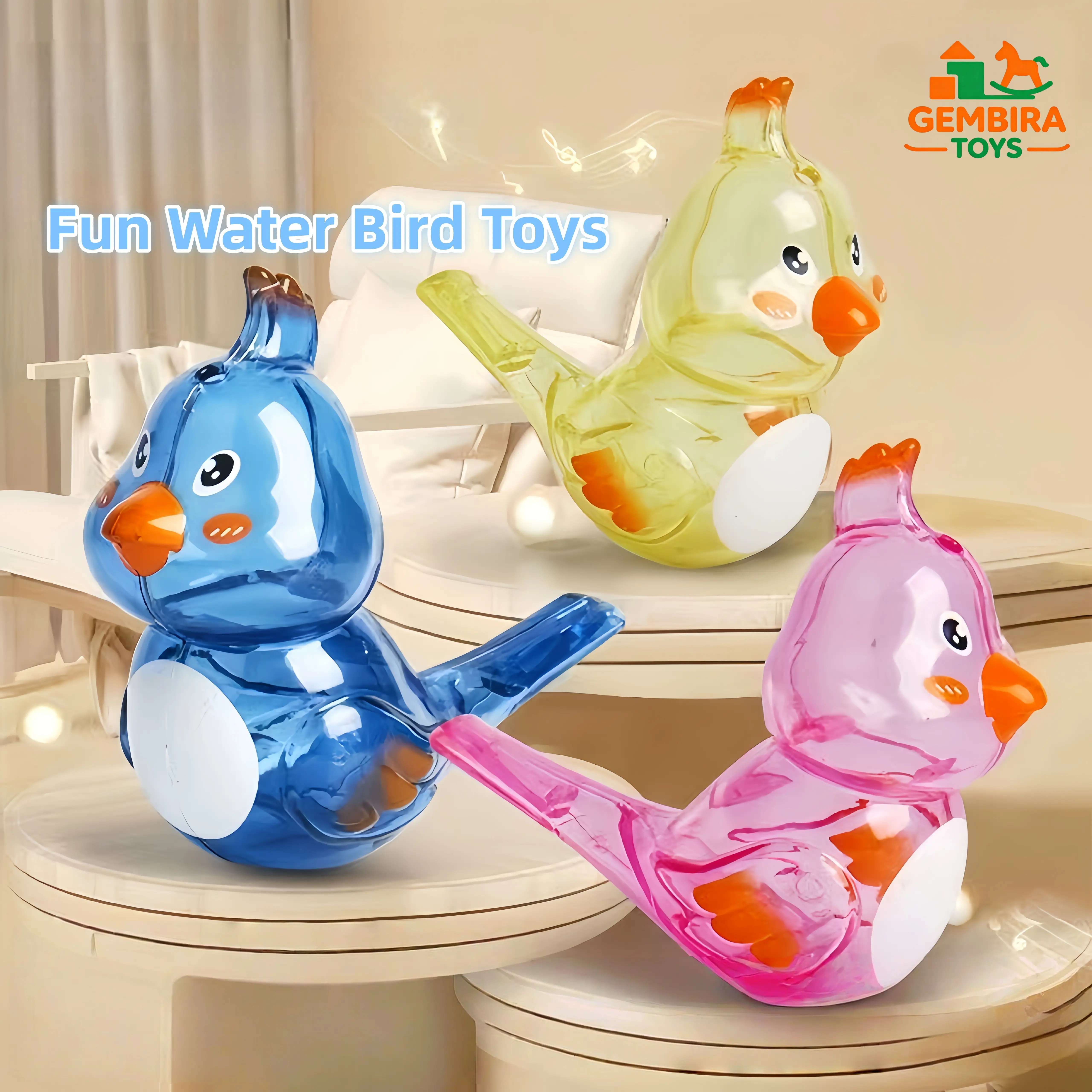 GEMBIRA TOYS Peluit Burung Anak - Terapi Wicara Stimulasi Oromotor Mainan Edukasi (Bisa Isi Air)