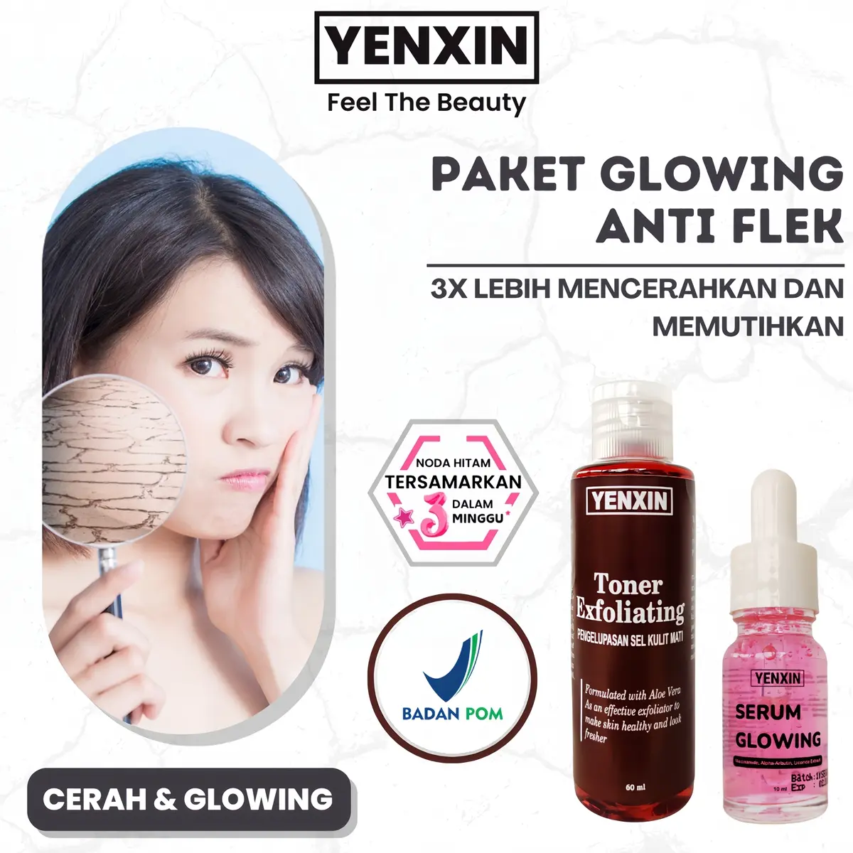 Yenxin toner dan serum penghilang milia diwajah di bawah mata Exfo Geceli Serum Serum AHA BHA Obat milia paling ampuh Obat penghilang milia di bawah mata Serum penghilang milia di dekat mata Serum penghilang jerawat beruntusan Serum milia dan bruntusan