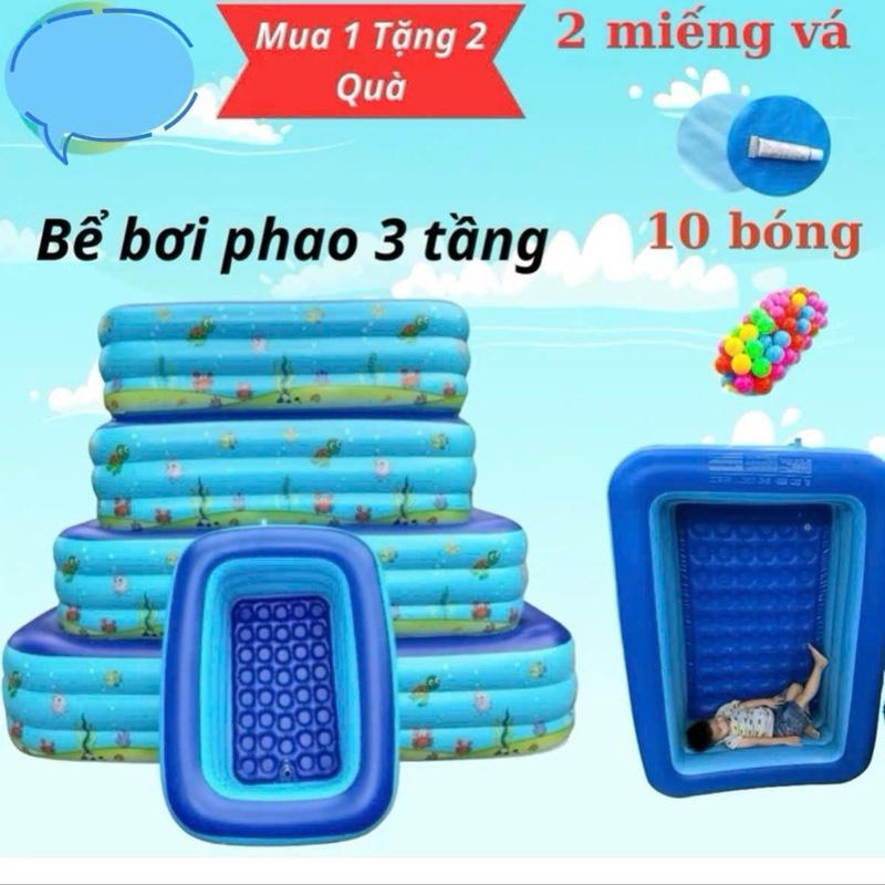 [1]BỂ BƠI CHO BÉ 2M1, 1M8, 1M5, 1M3 [ TẶNG BÓNG-KÍNH-BỘ KEO VÁ].