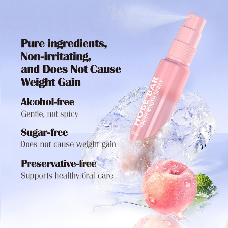 Product Introduction of HOBE BAR Probiotic Oral Spray - Sugar-Free, Alcohol-Free, and Preservative-Free, Peach Mint Flavor for Fresh Breath (20 ml) hobe  bar pewangi mulut semprot mouth spray parfum  mulut Liquid 20