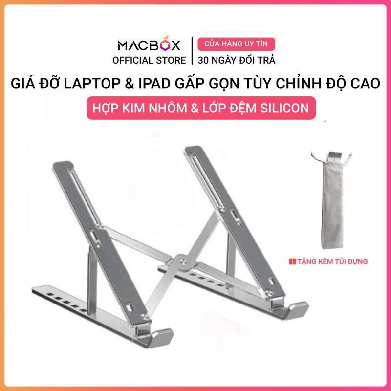 Giá đỡ LAPTOP MACBOOK IPAD N3 N8 bằng nhôm có thể điều chỉnh được độ cao đế tản nhiệt kê laptop nhôm giado