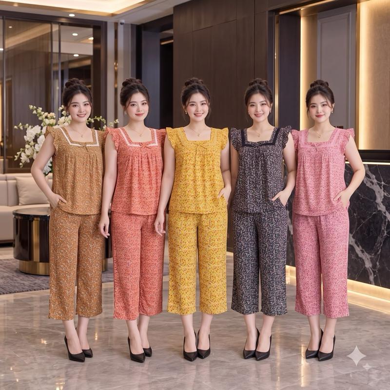 9tất hoa nhí lụa mango 40 đến 95kg( chiều dài quần 8tất3)