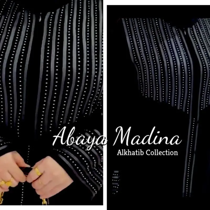 ABAYA HITAM MADINA BAHAN JETBLACK GRADE A READY SIZE S M L XL XXL ABAYA TERBARU KEKINIAN Muslim Wanita 1