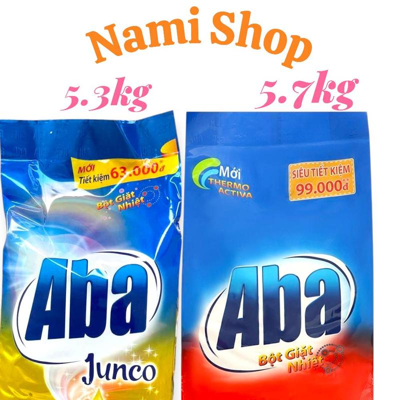  Bột Giặt Nhiệt aba túi 5.3kg & 5.7kg sạch tinh tươm Làm Sạch 