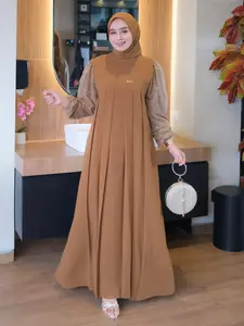 Arnufi - Gamis Arrumi Ceruty Mix Brokat Tille