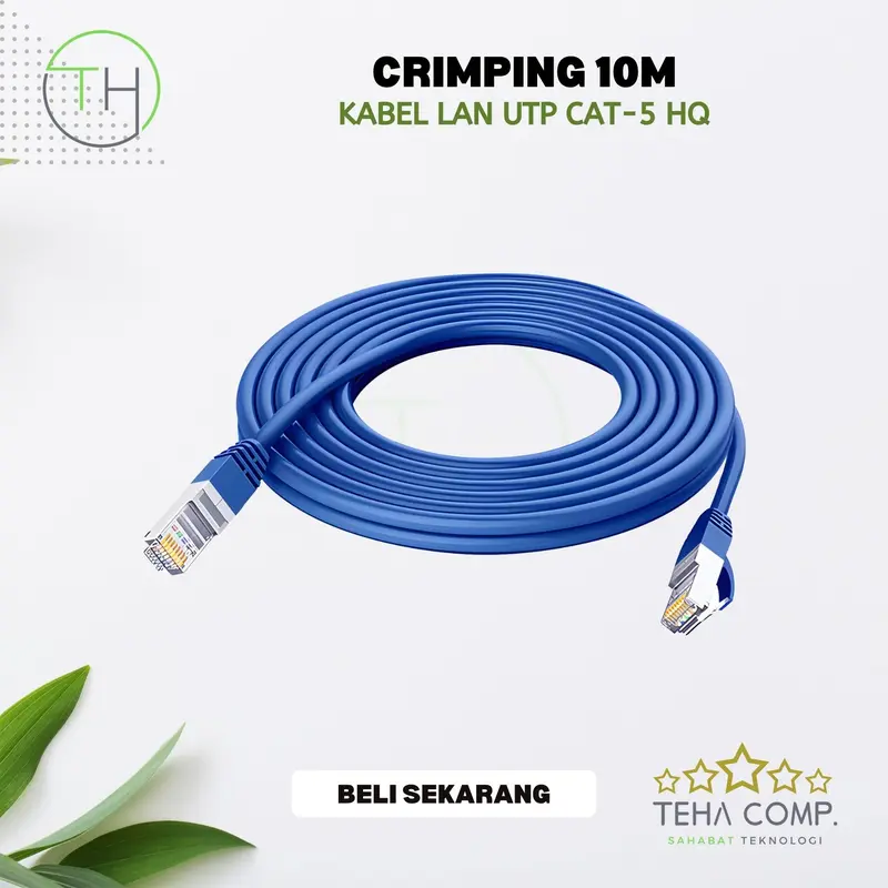 Kabel UTP Cat5e HQ Siap Pakai Crimping Rj45 CAT 5 LAN 1.5M 3M 5M 10M 0