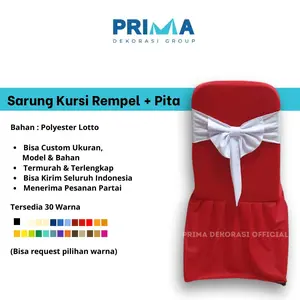 Sarung Kursi Cover Futura Chitose Rempel + Pita Rimpel Slongsong ISI 10 PCS