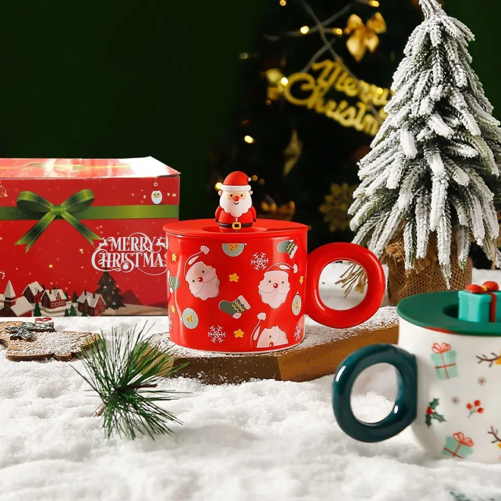 WWEISHOP HAMPERS MUG NATAL / HAMPERS MANGKOK SET XMAS SOUVENIR NATAL / CHRISMAST GIFT SET / GELAS HAMPERS NATAL Teh Cangkir Kitchenware