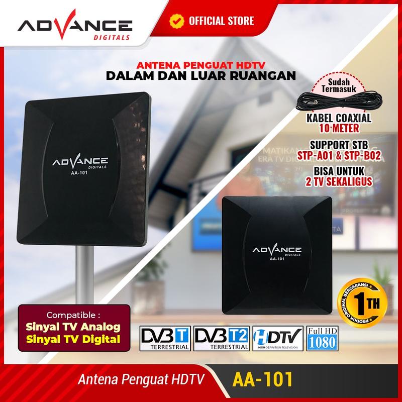 Product Introduction of MAMI LOUISSE EXCLUSIVE! Advance Digitals AA-101 Antena  Kabel Indoor Outdoor Digital Analog Dalam DVB-T2 dan Luar Ruangan Cocok Untuk STB dan Tv Tahan Hujan dan 31