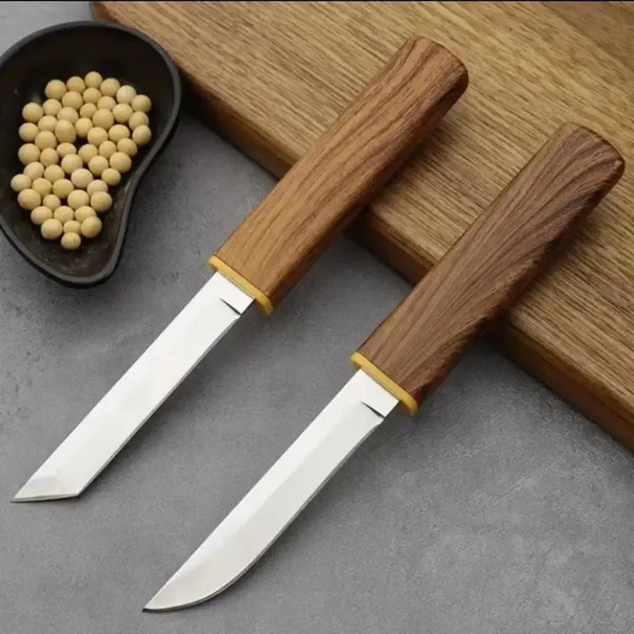 Pisau Katana 2in1 – Pisau Koki Jepang Super Tajam untuk Dapur & Outdoor Alat Baja Daging Kitchenware