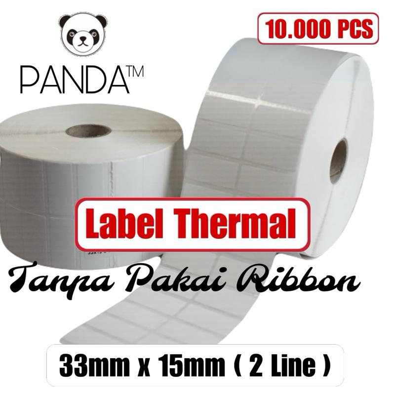 LAbel Direct Thermal 33x15 2 Line isi 10.000 Core 1 inch (Tanpa Pakai Ribbon)