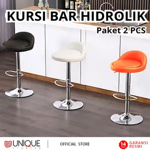 Paket 2Pcs Kursi Bar Hidrolik Kursi Cafe Minimalis Bangku Minibar Aesthetic Barstool Premium