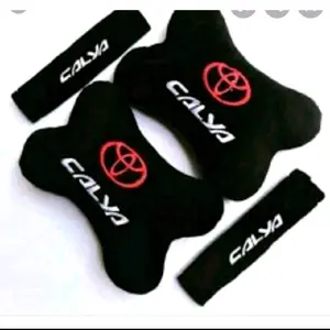 Bantal Leher 2in1 Mobil Calya Headrest Car Car