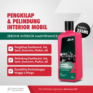 ZERONE Interior Maintenance 255 ml - Pengkilap & Pelindung Interior Mobil Vinil Karet Plastik Anti UV Hydrophobic 4 Minggu untuk Dashboard Jok Setir Doortrim Plafon