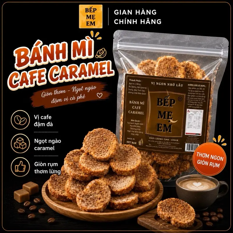 Bánh Mì Cafe Caramel BẾP MẸ EM / Đẫm Vị Thơm Lừng Ngon Mê Giòn Rụm Chuẩn Vị Bếp Mẹ Em