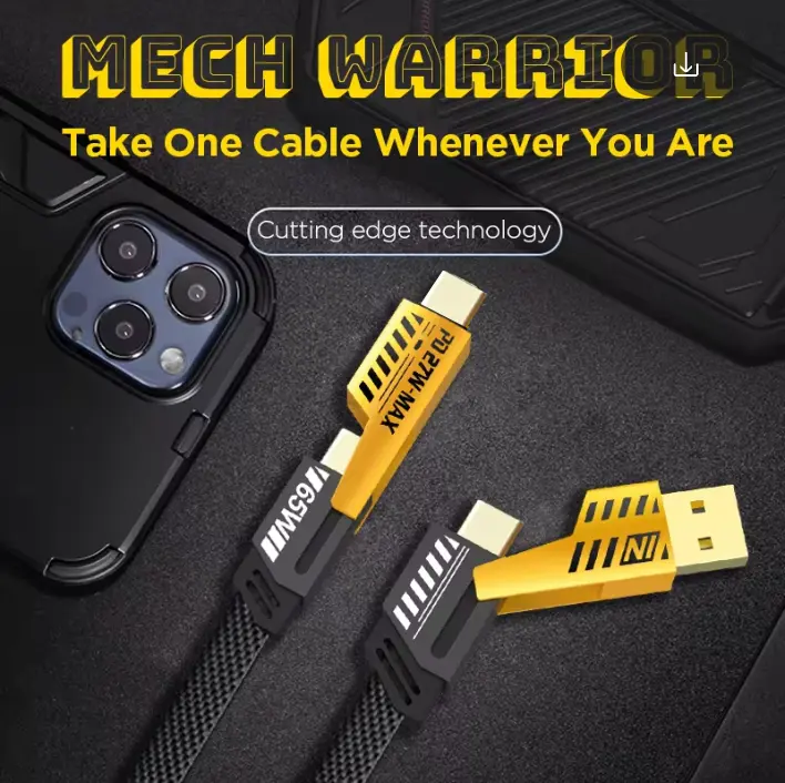 【BLNEN】4 In 1 65W Fast Charging Cable Cord For iPhone Android USB Type C Charger Cable Multi Port Multiple Usb Charging Wire Line