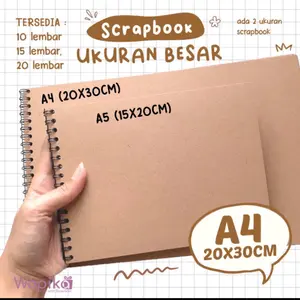 SCRAPBOOK A4 UKURAN BESAR (TERMURAH) 20x30cm | JOURNALING TEBAL AESTHETIK