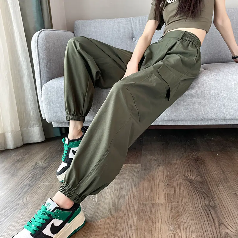 Quần Nữ, Trang Phục Công Sở, Quần Dài, Phong Cách Đẹp Trai Và Sang Trọng, Ngầu Và Thoải Mái, Cạp Cao, Dáng Rộng Vừa Vặn, Thời Trang Women
