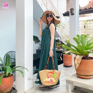 Naomi Midi Home Dress Sleeveless Polos Susun Rayon Adem Kekinian By Yayoehijab