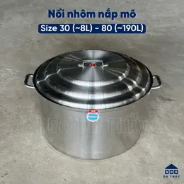 Nồi Nhôm Size30-80cm, 190L quán bún bò hay dùng