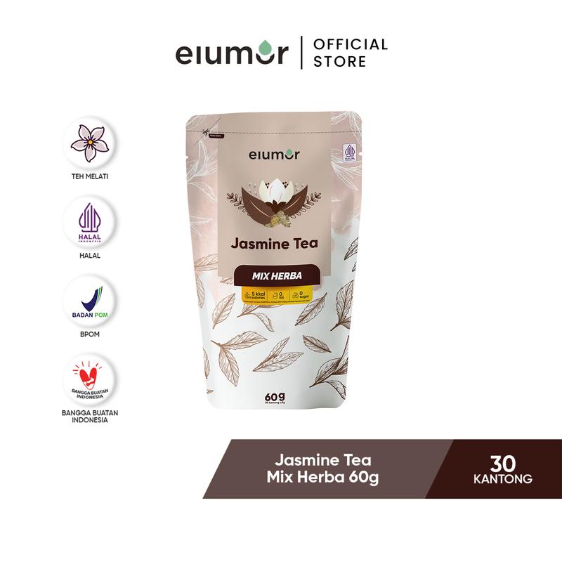 Elumor Jasmine Tea -  Minuman  Herbal Mengandung Daun Teh Melati Akar Kemuning Akar Klembak 6